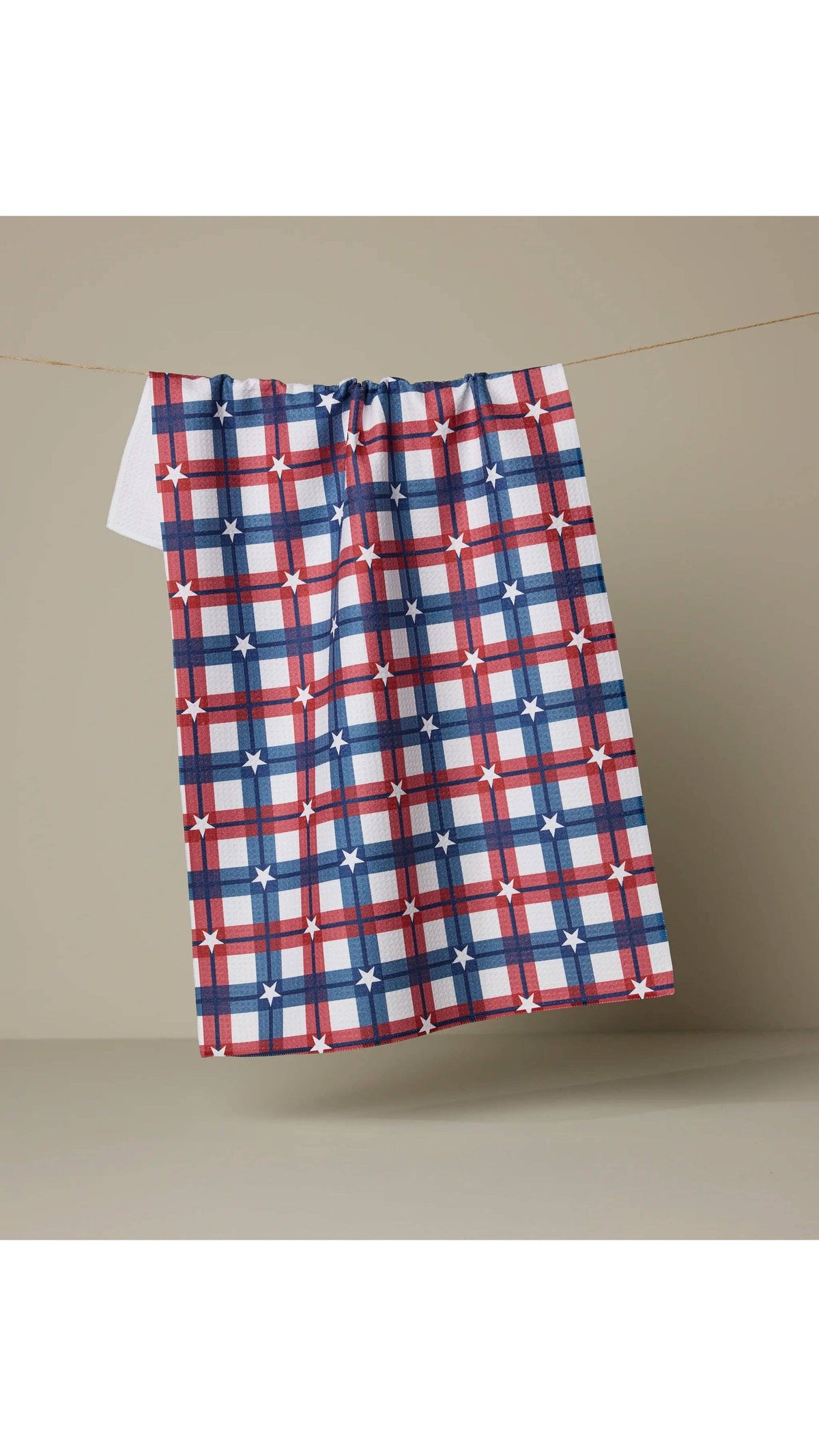 Geometry Backyard Picnic Tea Towel 18x30 kitchen towel, full view on white