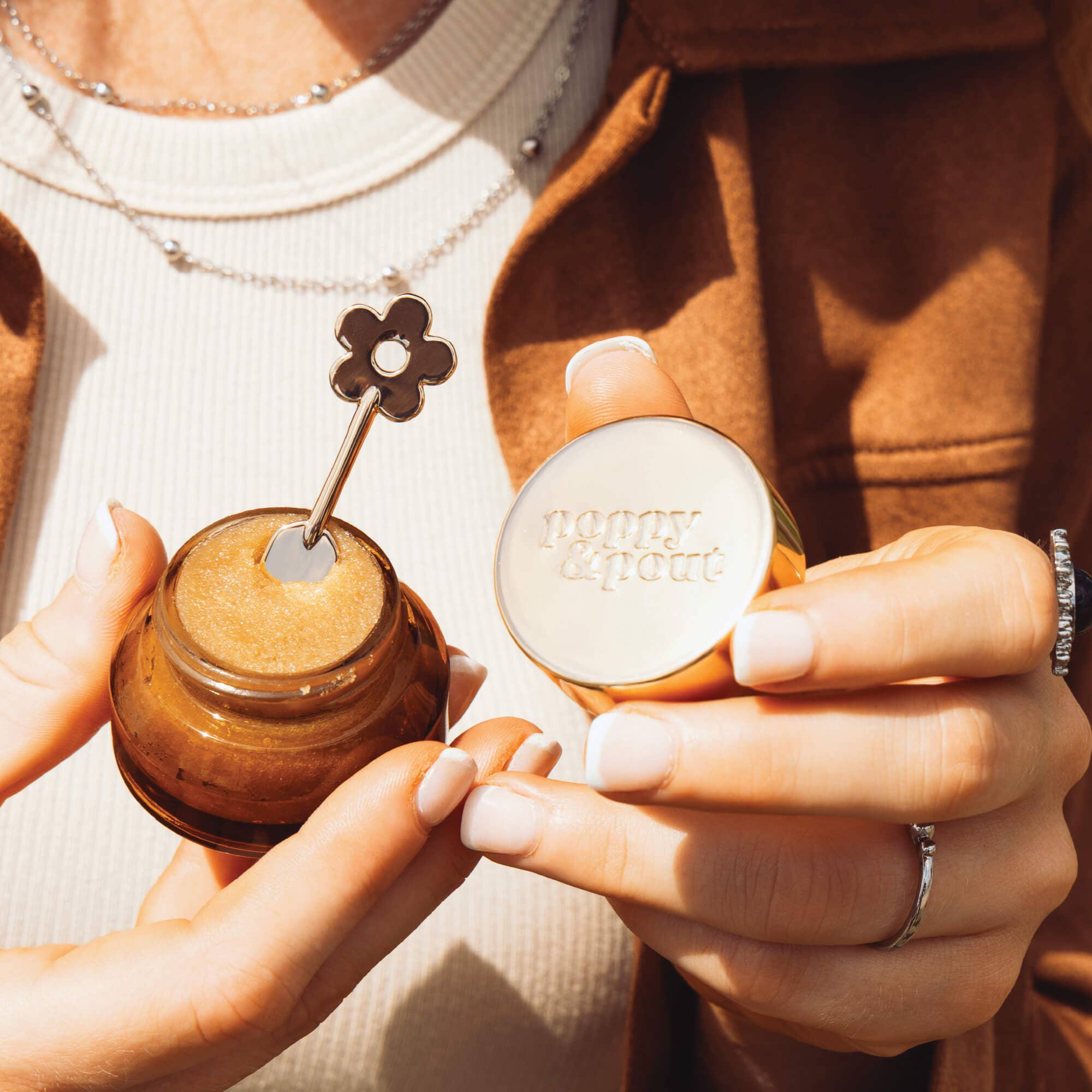 Lip scrub Rhinestone Rodeo Brown Sugar Bourbon product photo - alternate view - BLVD Boutik