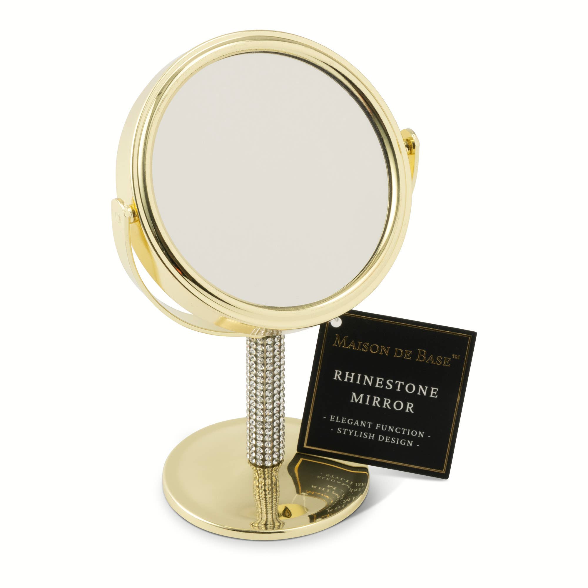 Mini Rhinestone Mirror - Gold