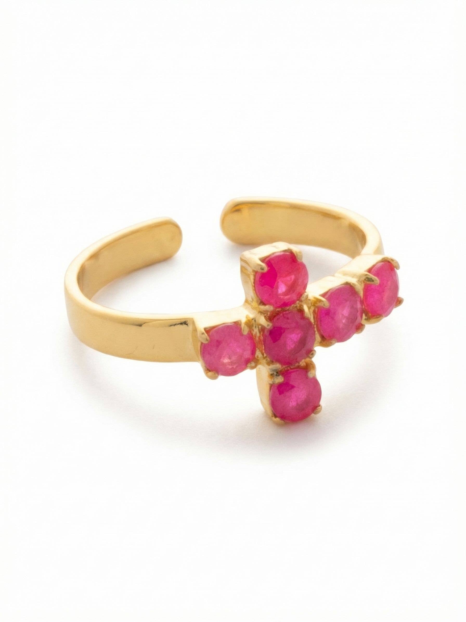 Carly Cross Band Ring