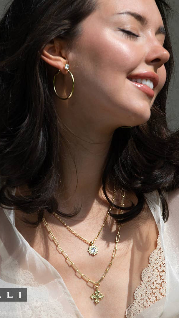 Mini Serafina Hoop Earrings