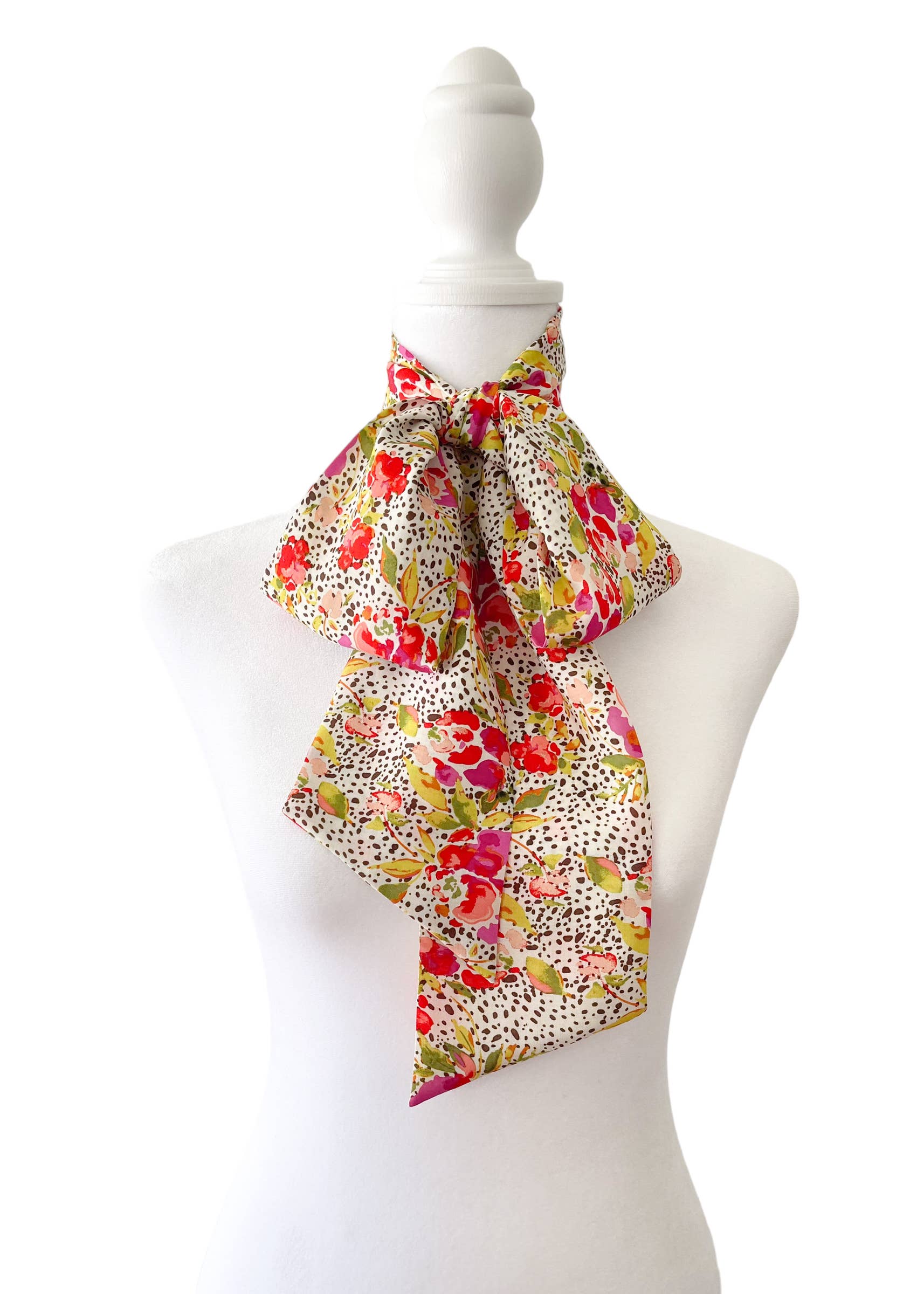 Spotted Garden Bow Scarf | Big Bow - The BLVD