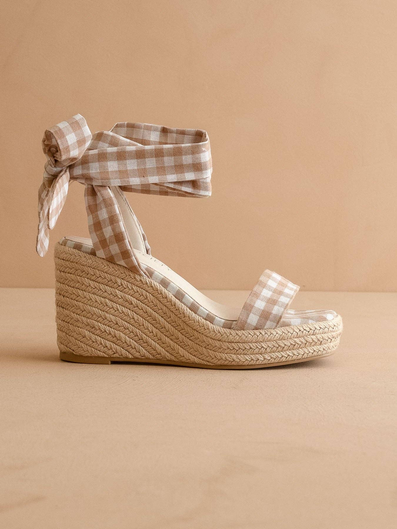 The Oceana Gingham Wrap Wedge
