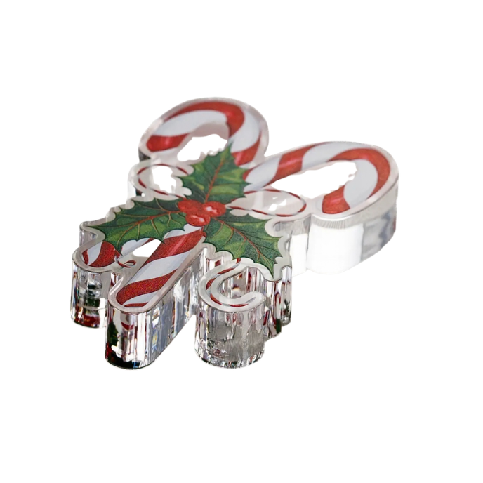 Acrylic Napkin Weight, Candy Cane