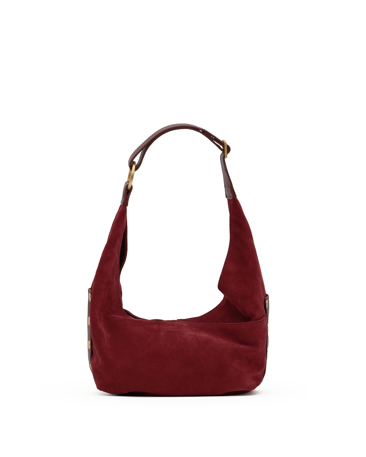 Hammitt Tom Zip Med Cherrywood Suede/Brushed Gold