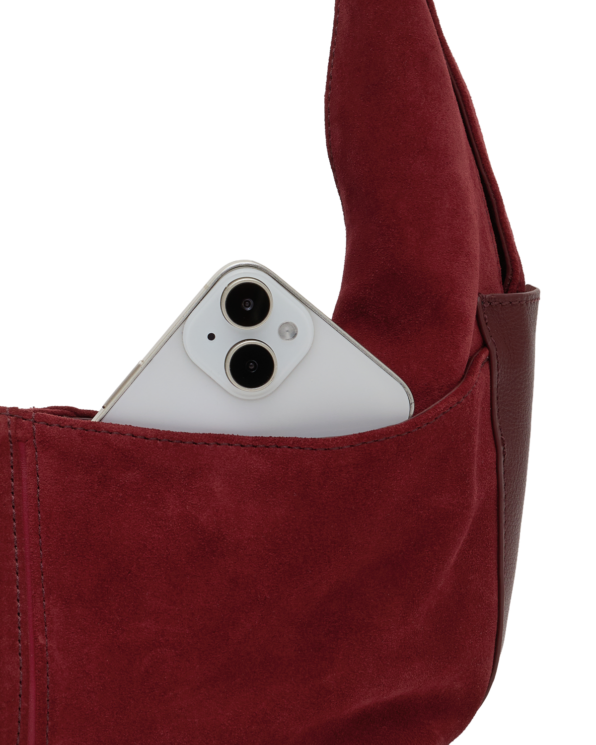 Tom Zip Medium Cherrywood Suede/Brushed Gold