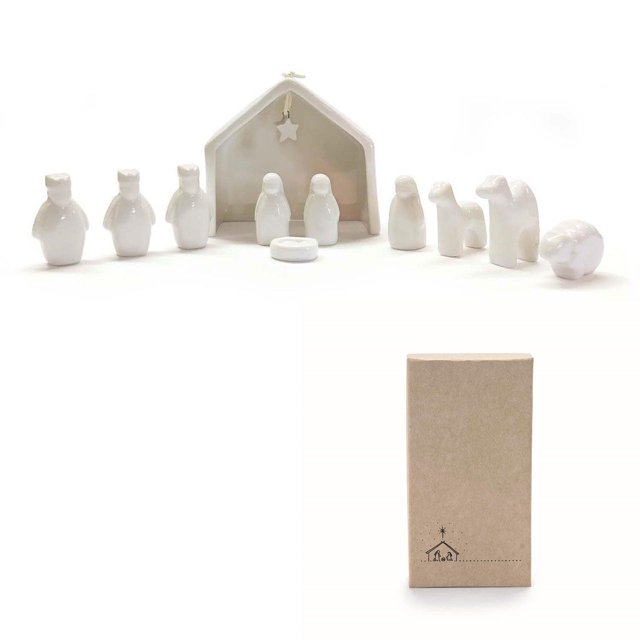 11pc Mini White Nativity