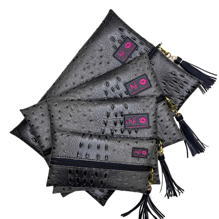 Make-Up Junkie Bag/Medium Steele