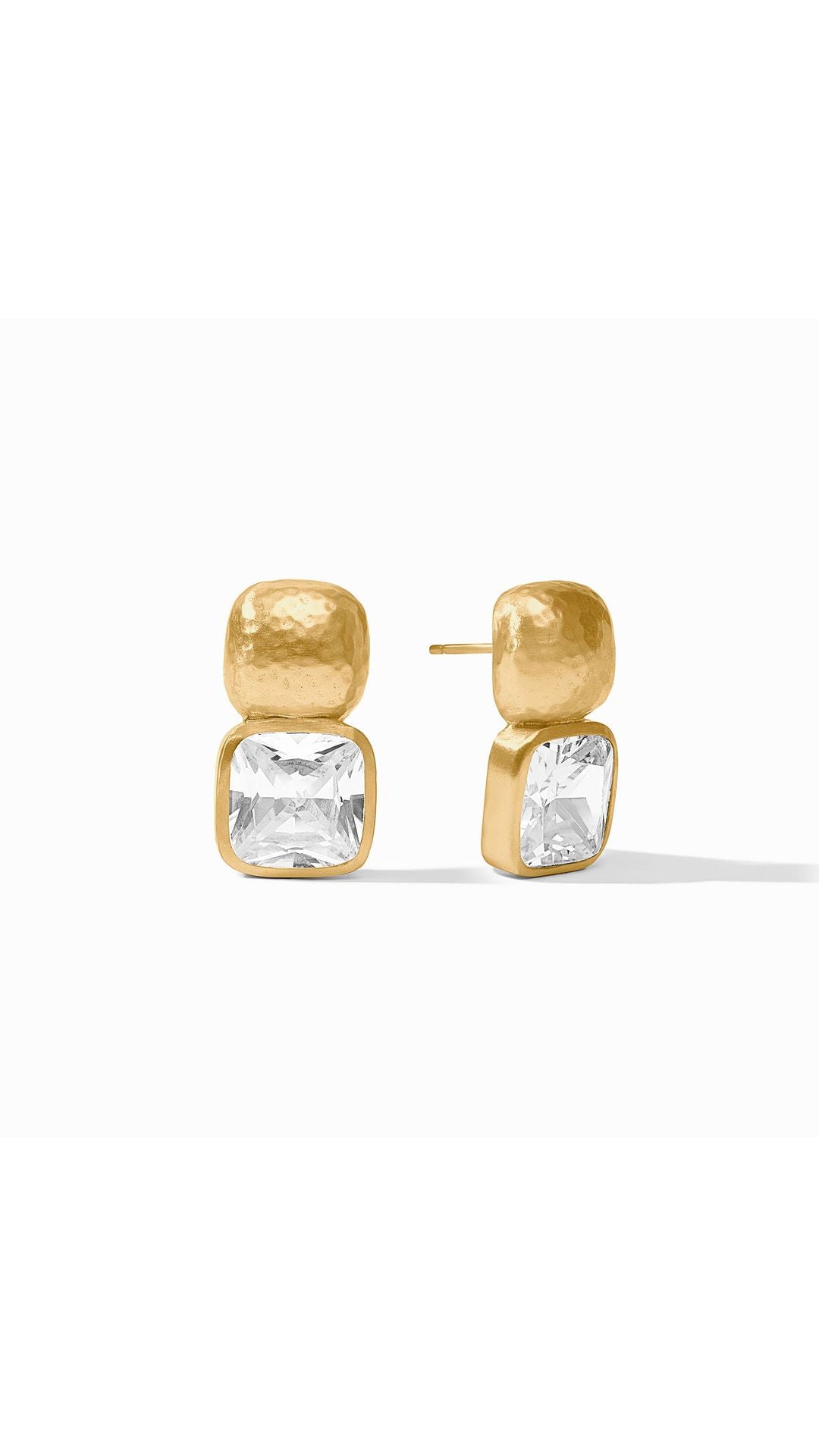 Julie Vos Catalina Earring in Cubic Zirconia - 24K gold plate