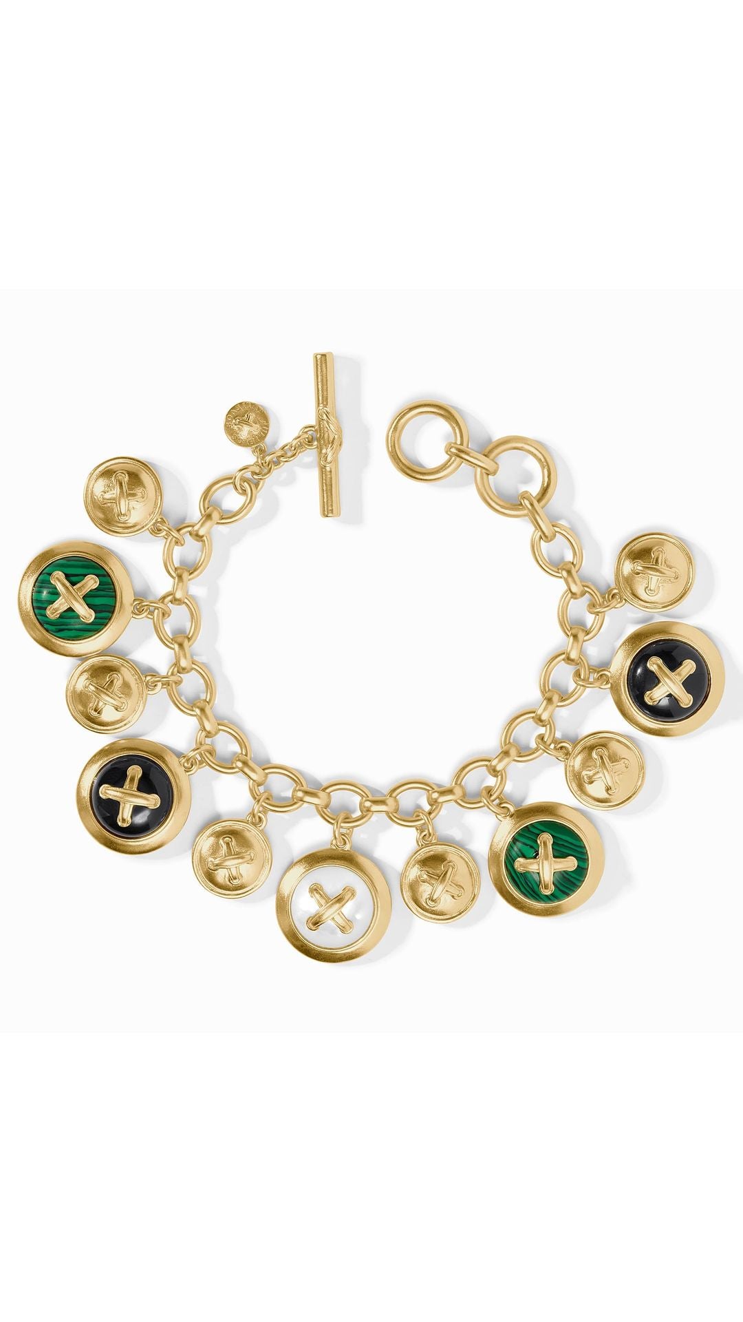 Julie Vos Essex Charm Bracelet in Multi Stone - overhead