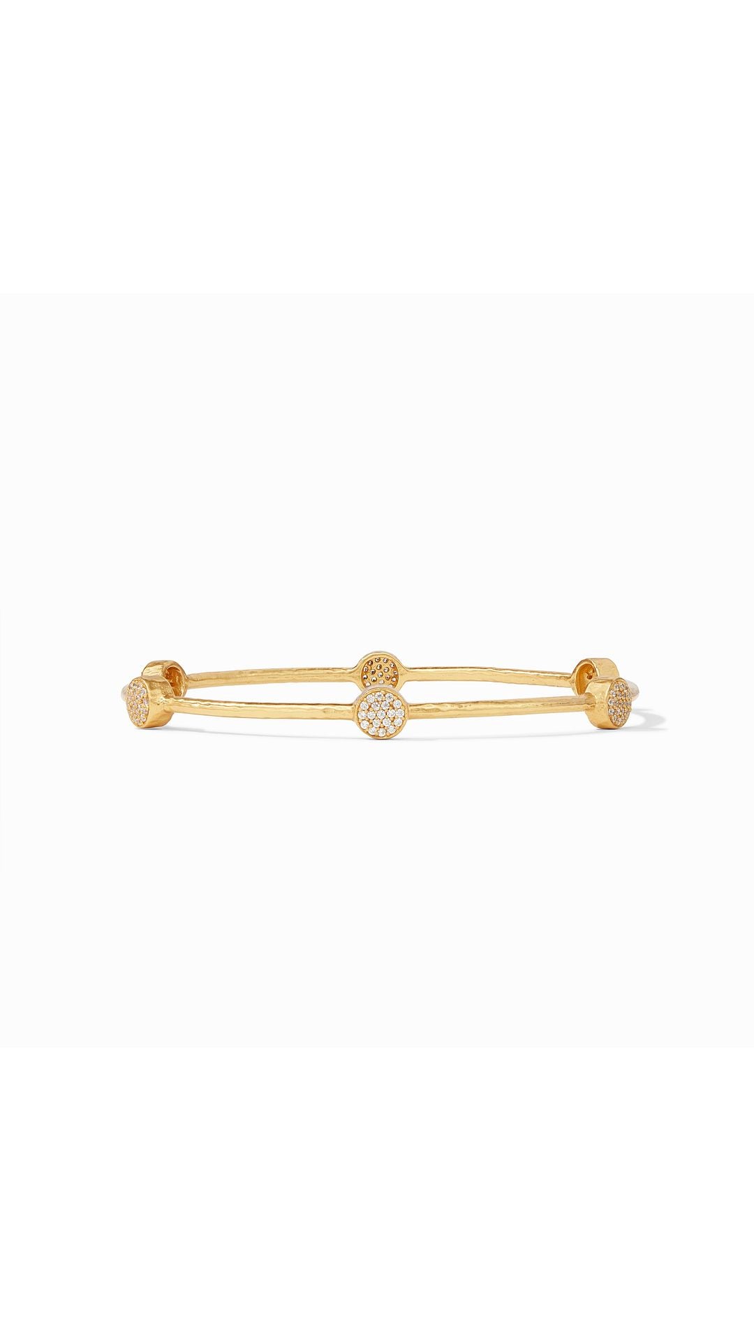 Julie Vos Milano Luxe Bangle in Pave Cubic Zirconia - 24K gold plate