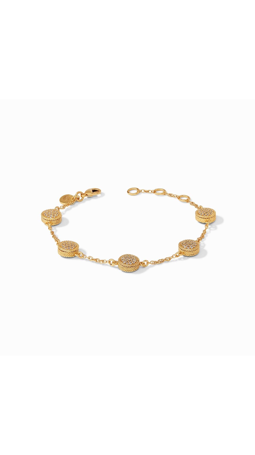 Julie Vos Windsor Delicate Bracelet in Pave Cubic Zirconia - 24K gold plate