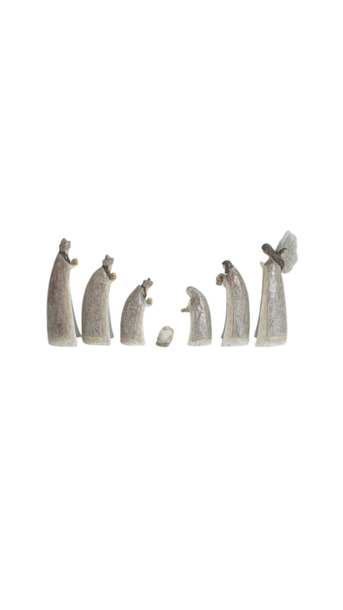 Nativity Set of 7, full view on white