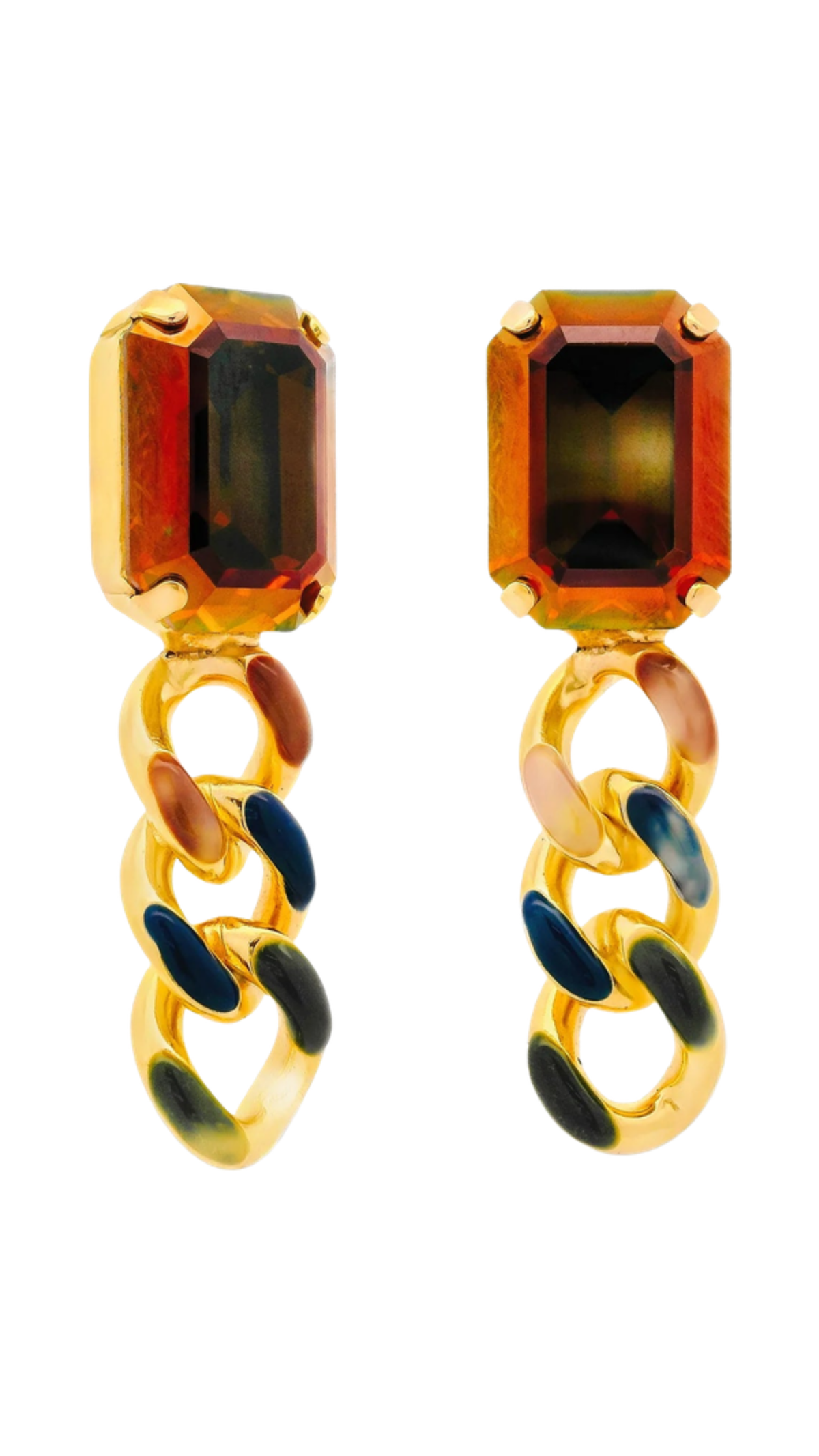 Gyda Earrings, full view on white