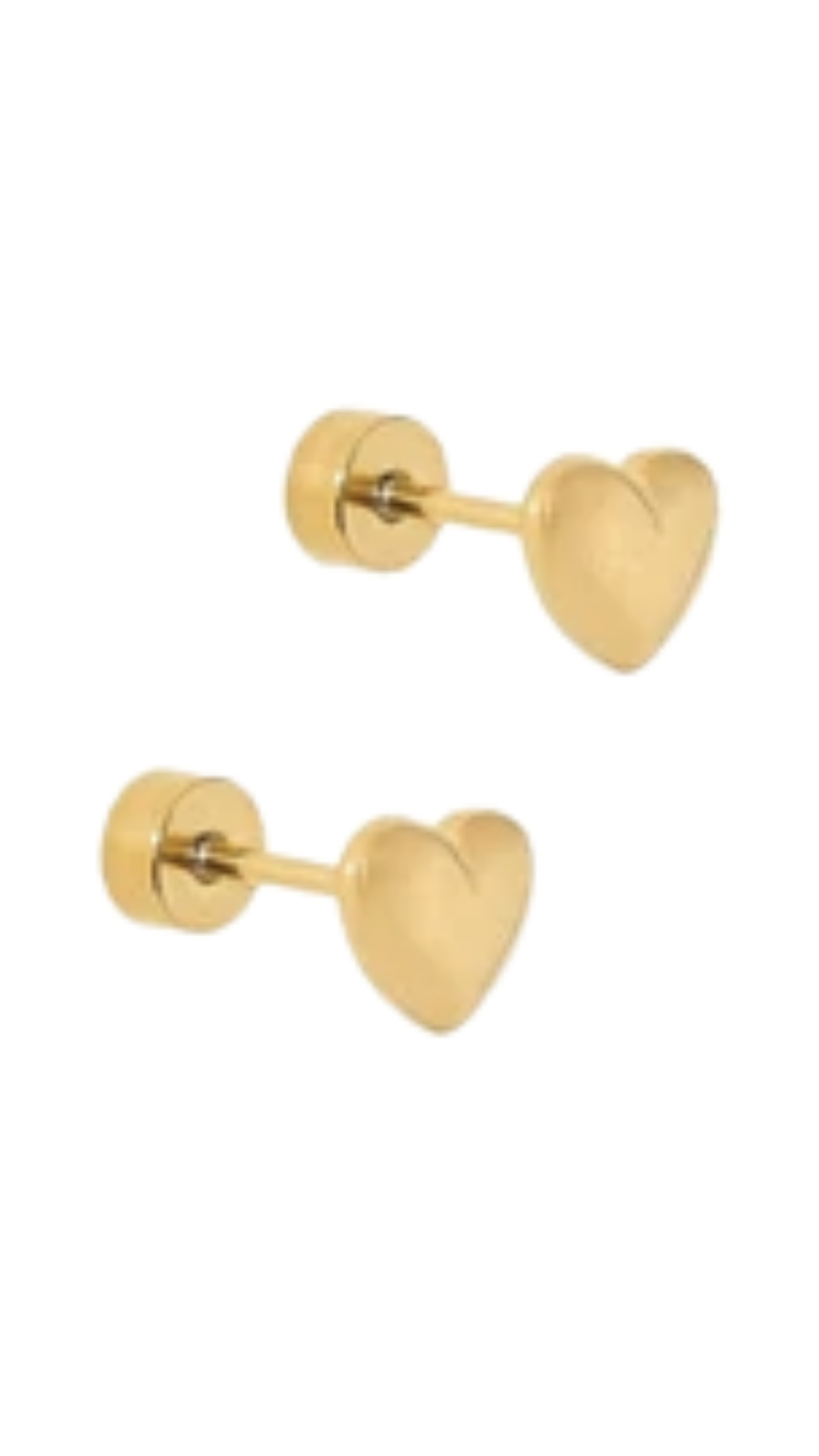 Screwback Stud Earrings/Hadley Gold, full view on white