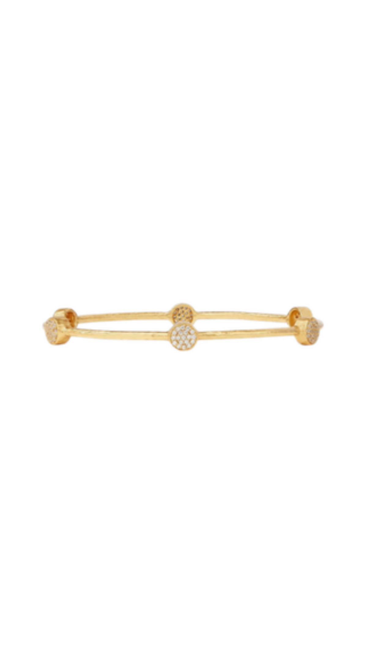 Milano Luxe Bangle/Pavé Cubic Zirconia, full view on white