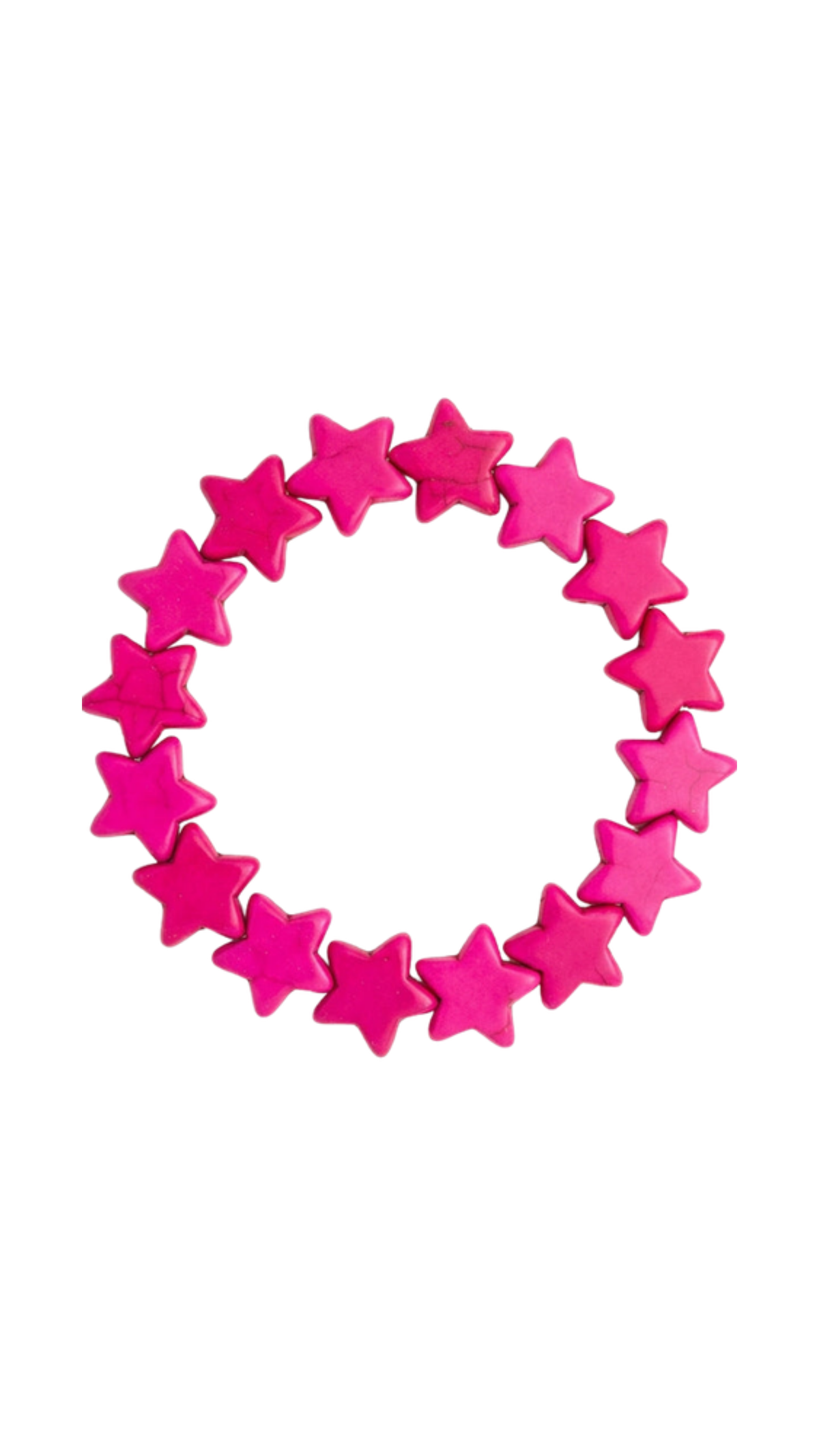 Star Stretch Bracelet, full view on white