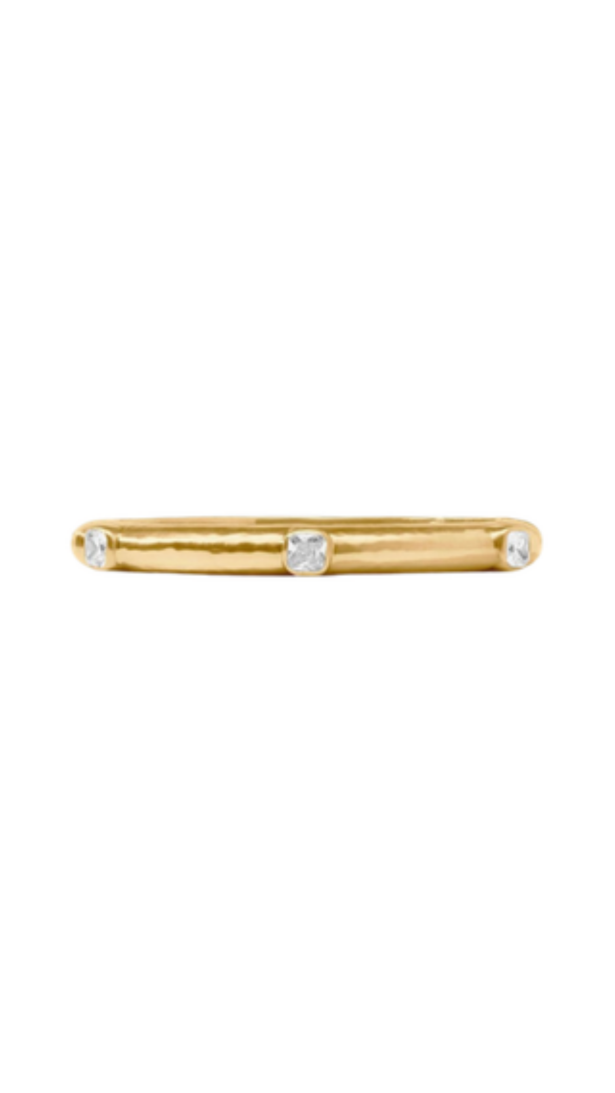Catalina Hinge Bangle/Cubic Zirconia, full view on white
