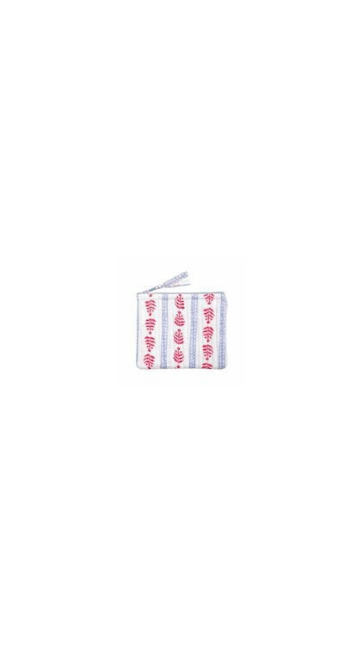 White Americana Small Block Print Case, full view on white