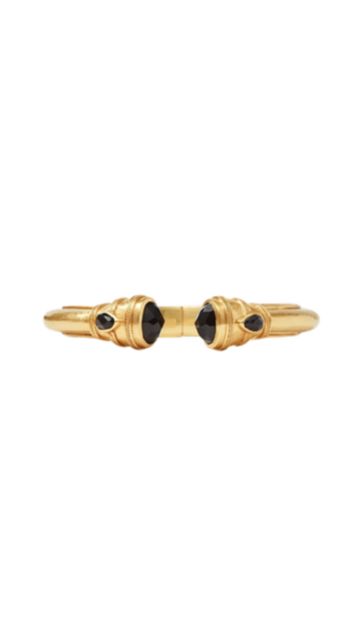 Cannes Demi Cuff/Obsidian Black, full view on white