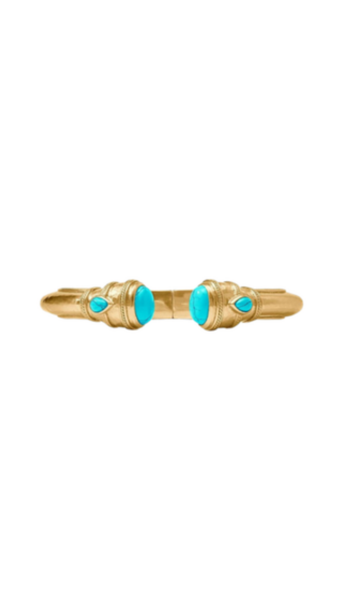 Cannes Demi Cuff/Turquoise Blue, full view on white