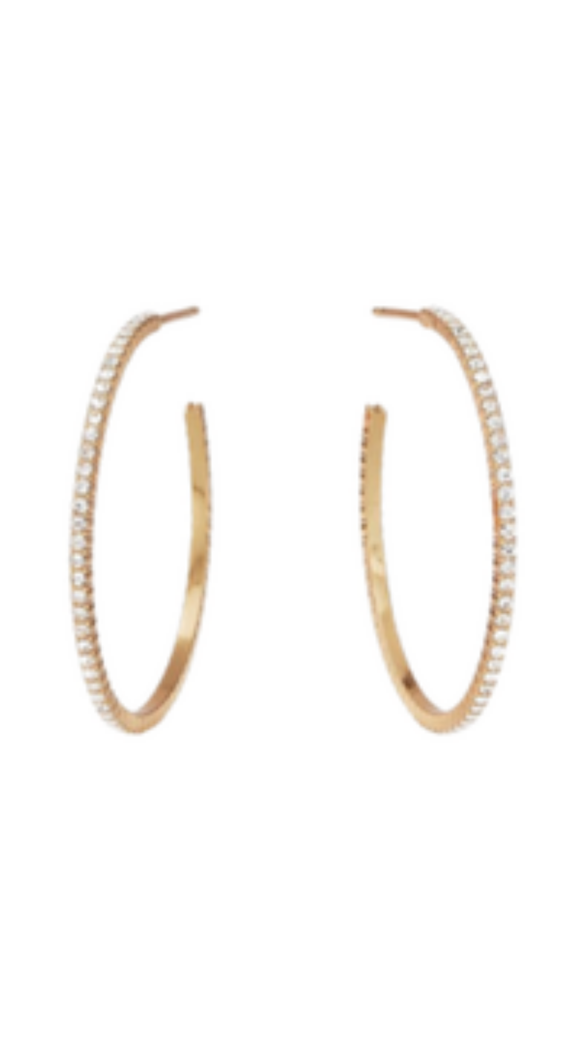 Windsor Hoop/Cubic Zirconia, full view on white