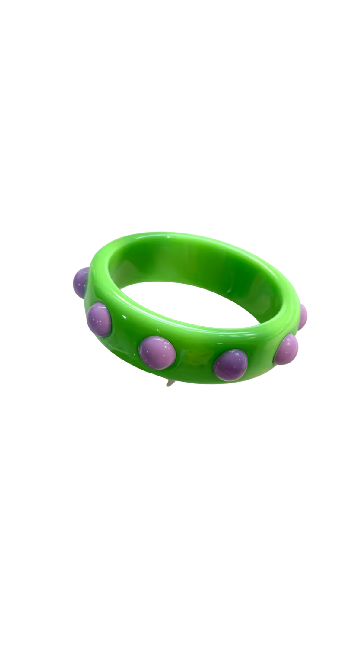 Bubble Dot Resin Bracelets-Size S/M, full view on white
