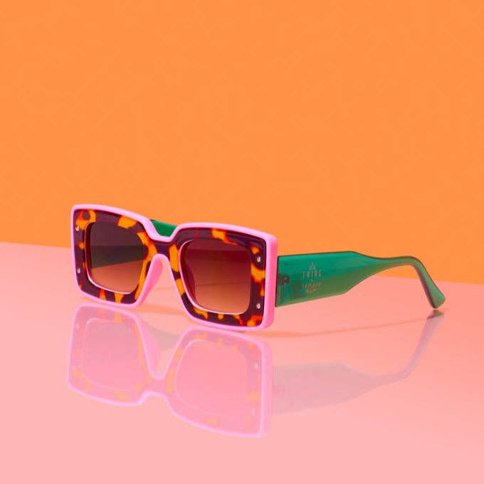 Leopard Pink and Green Sunnies