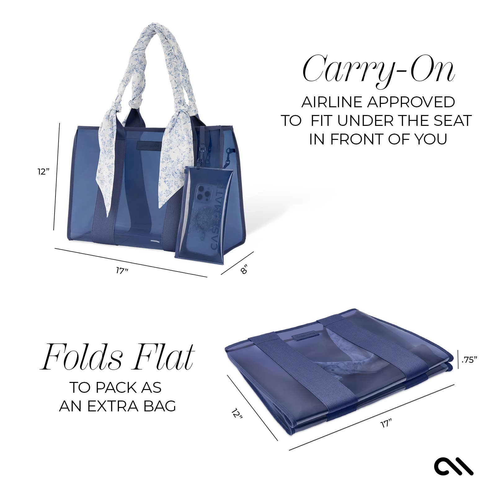 Case-Mate Navy Twilly Jelly Tote Bag