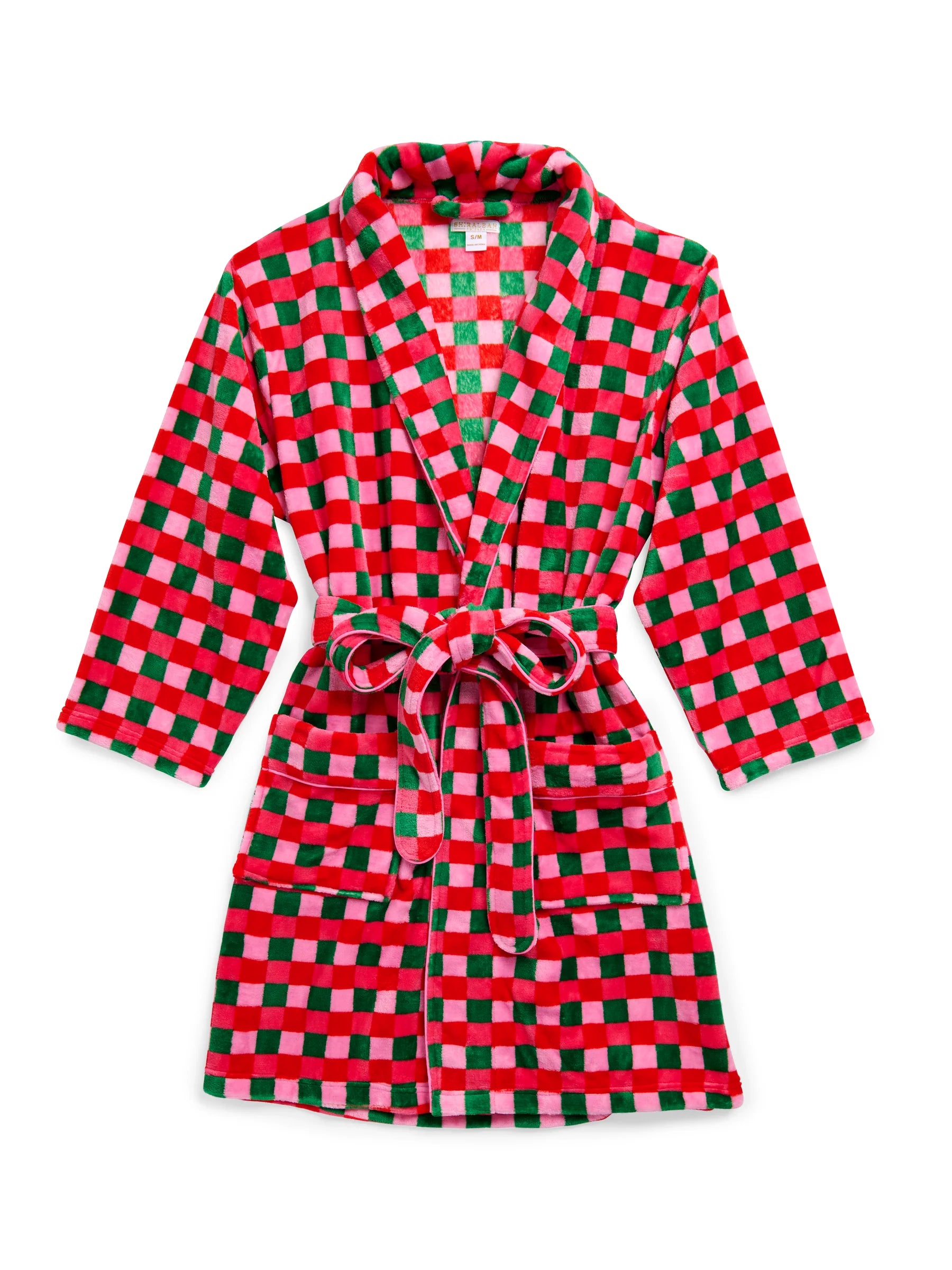 Christmas Checkerboard Plush Robe - The BLVD