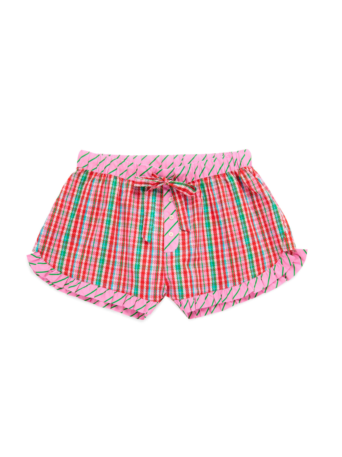 04-88-B12MUL Plaid Boxer Short Multi - Shiraleah