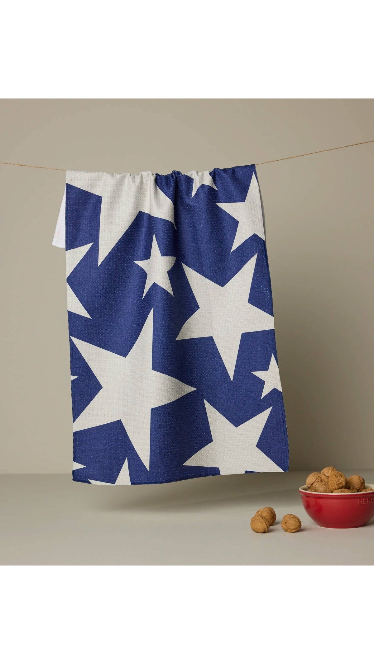 Geometry Celeste Tea Towel 18x30 kitchen towel, full view on white