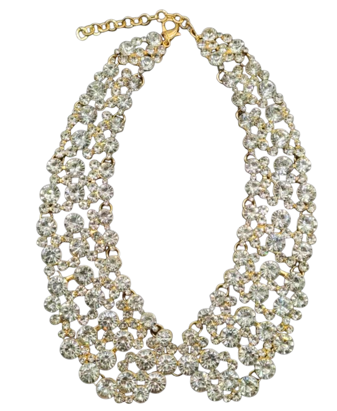 Diana Vintage-Inspired Rhinestone Statement Collar Necklace