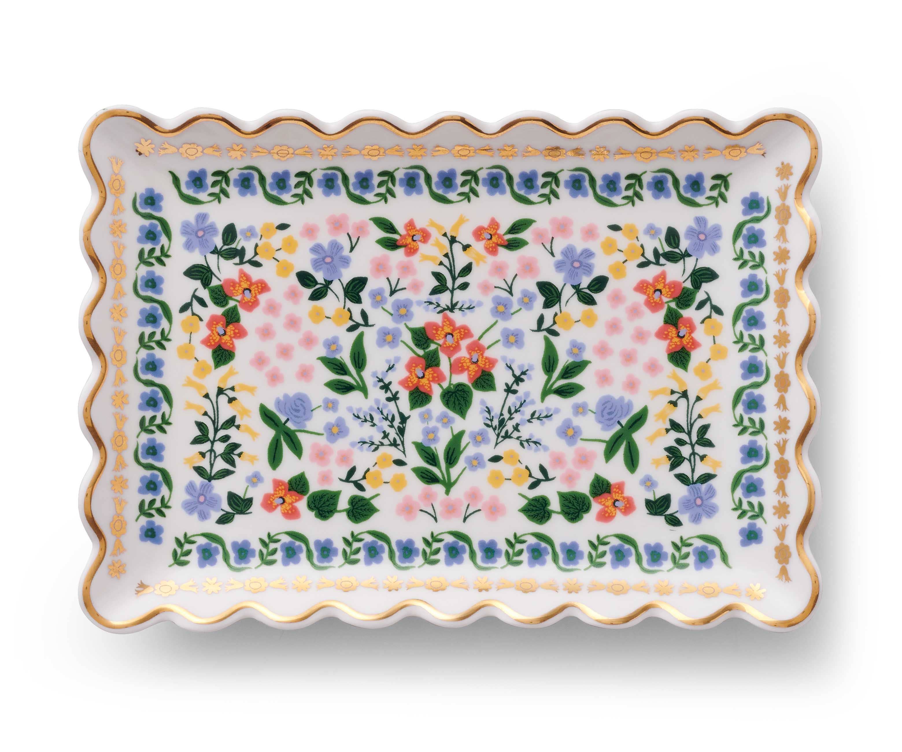 Wildwood porcelain catchall tray product photo - front view - BLVD Boutik