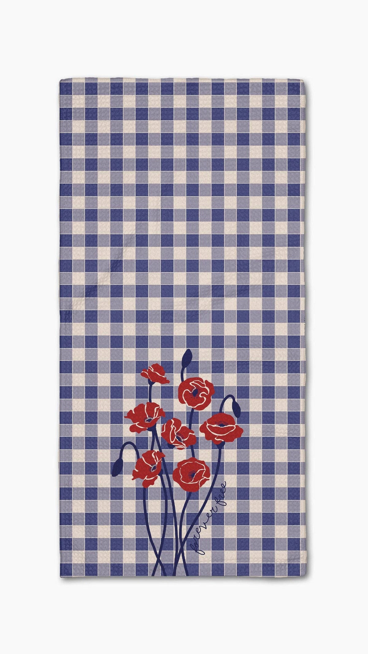 Geometry Forever Free Poppy Bar Towel 12x24, full view on white