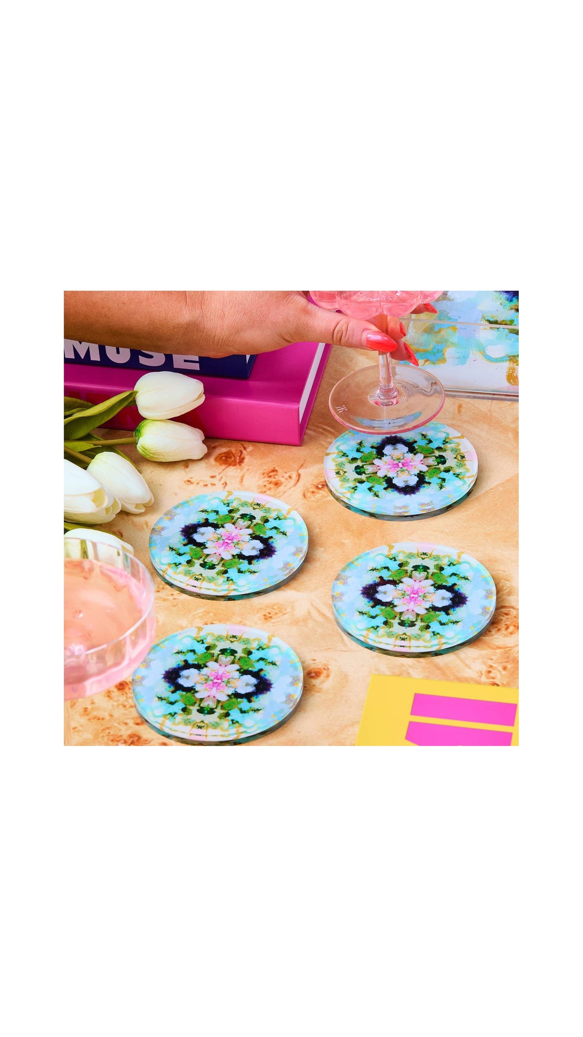 Nantucket Bloom Set Of 4 Coasters - The BLVD