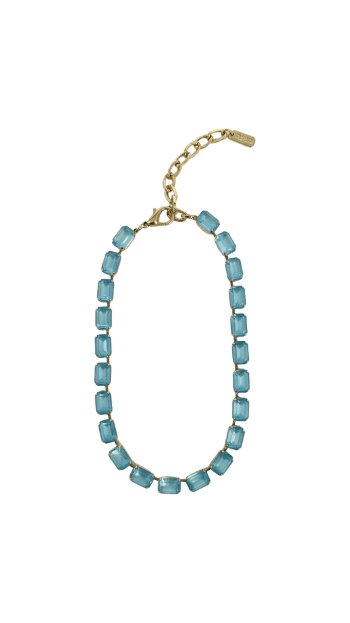 Jabari Necklacein Aquamarine Matt - The BLVD