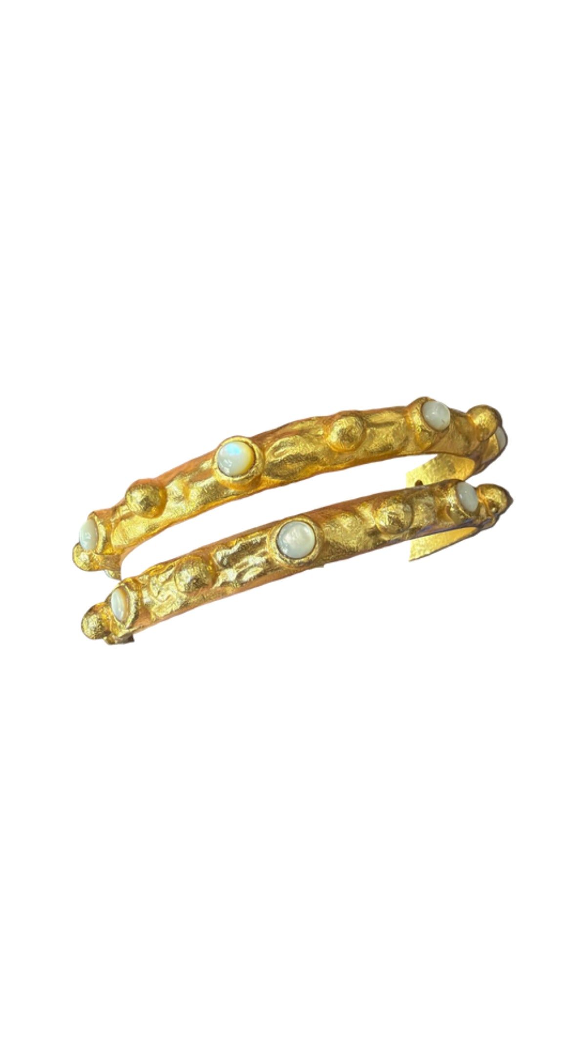 Gold w/ Pearlized Stone Cuff - The BLVD