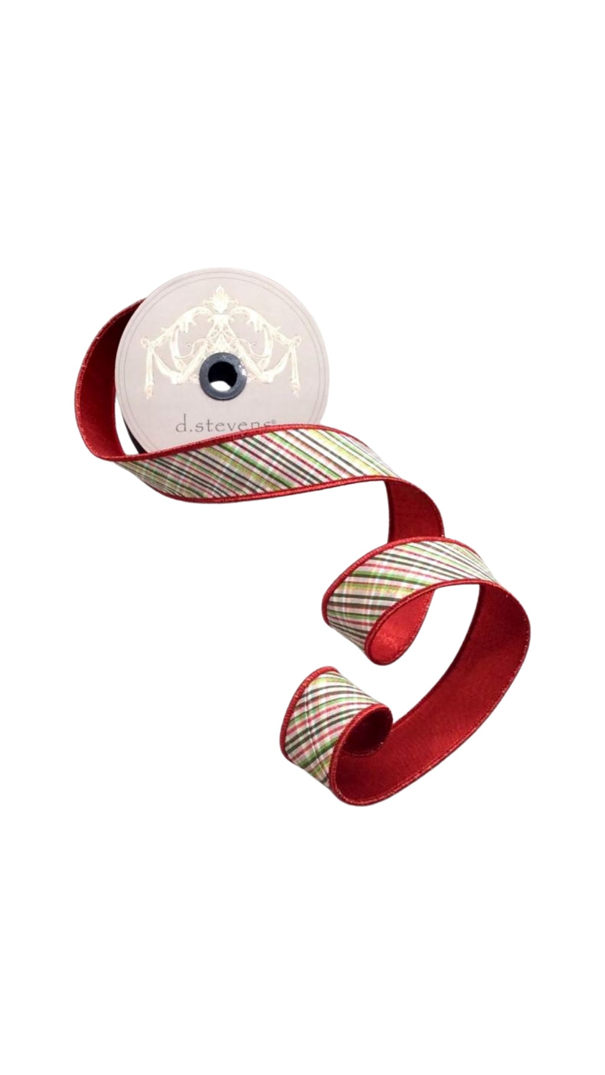 1.5" Dupion Glitter Archer Plaid/Red Green White - The BLVD