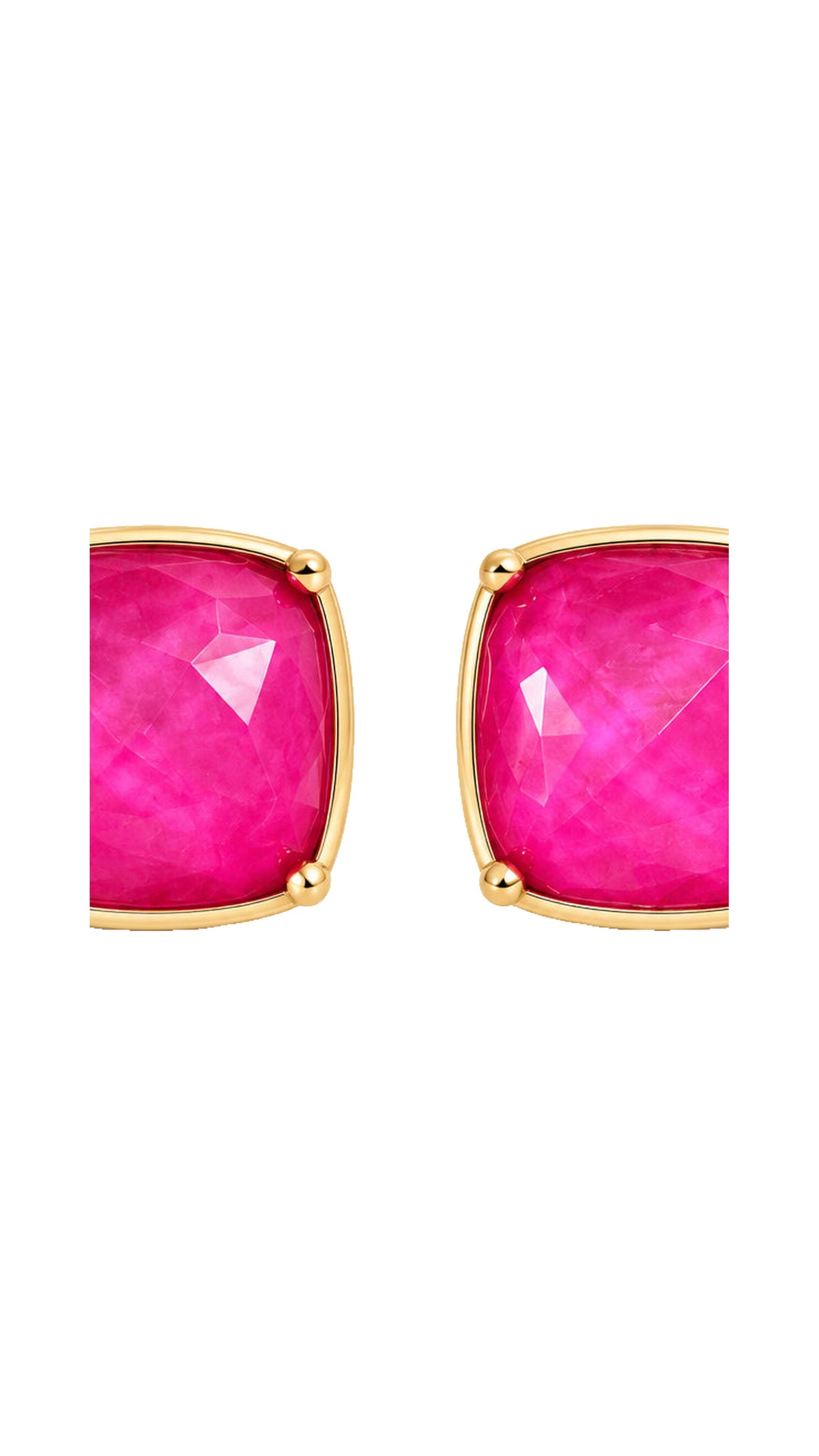 Fuchsia Stone Stud Earrings - The BLVD