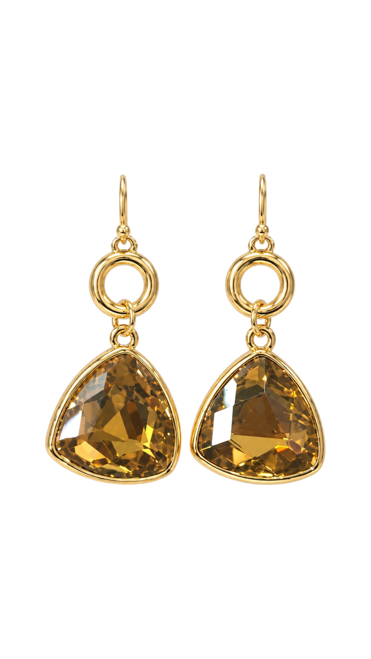 Champagne Stone Dangle Earrings - The BLVD
