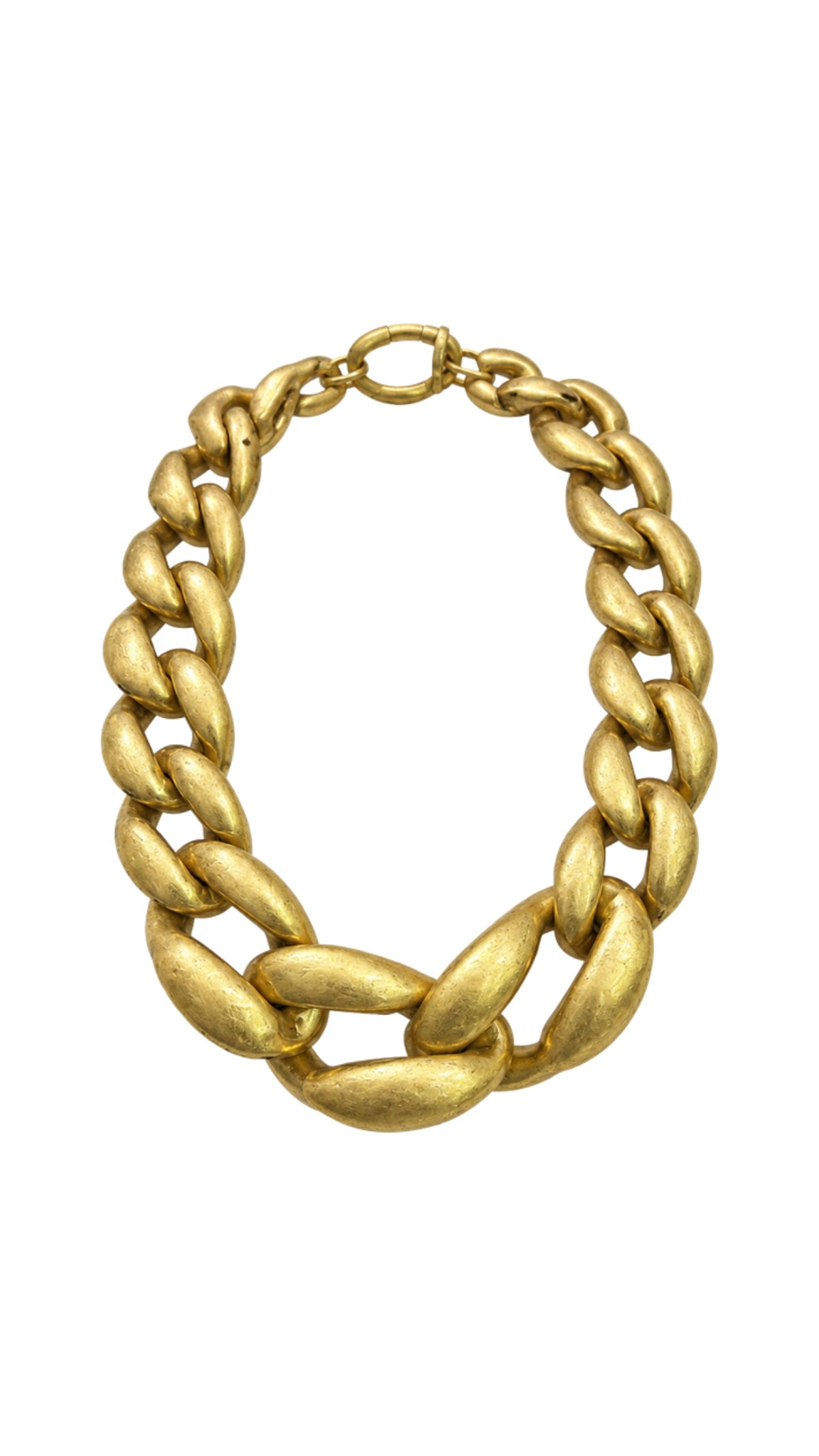 Chunky Matte Gold Link Necklace - The BLVD
