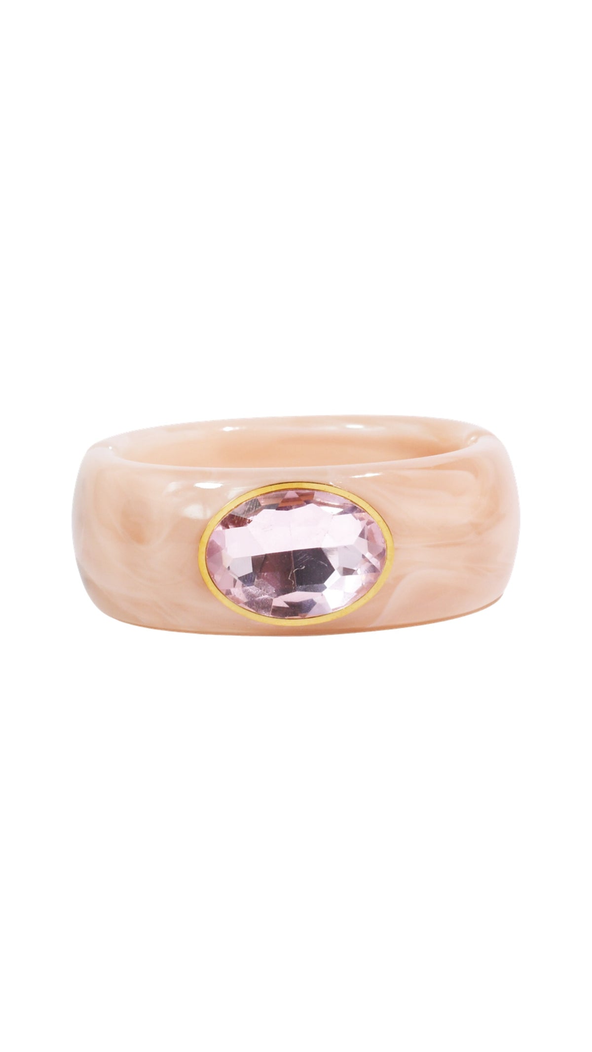 Gemstone Resin Cuff Bracelet/Blush - The BLVD