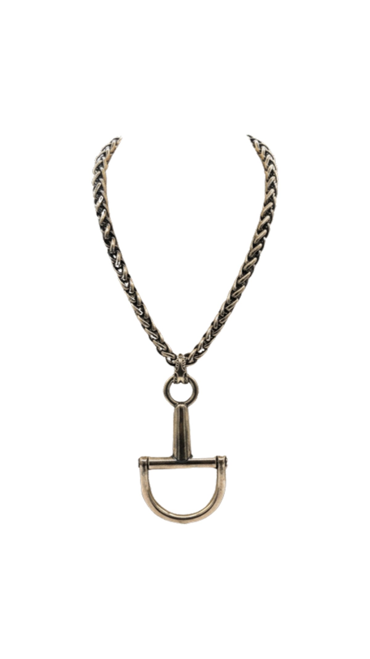 Large Horse Bit Pendant Necklace - The BLVD