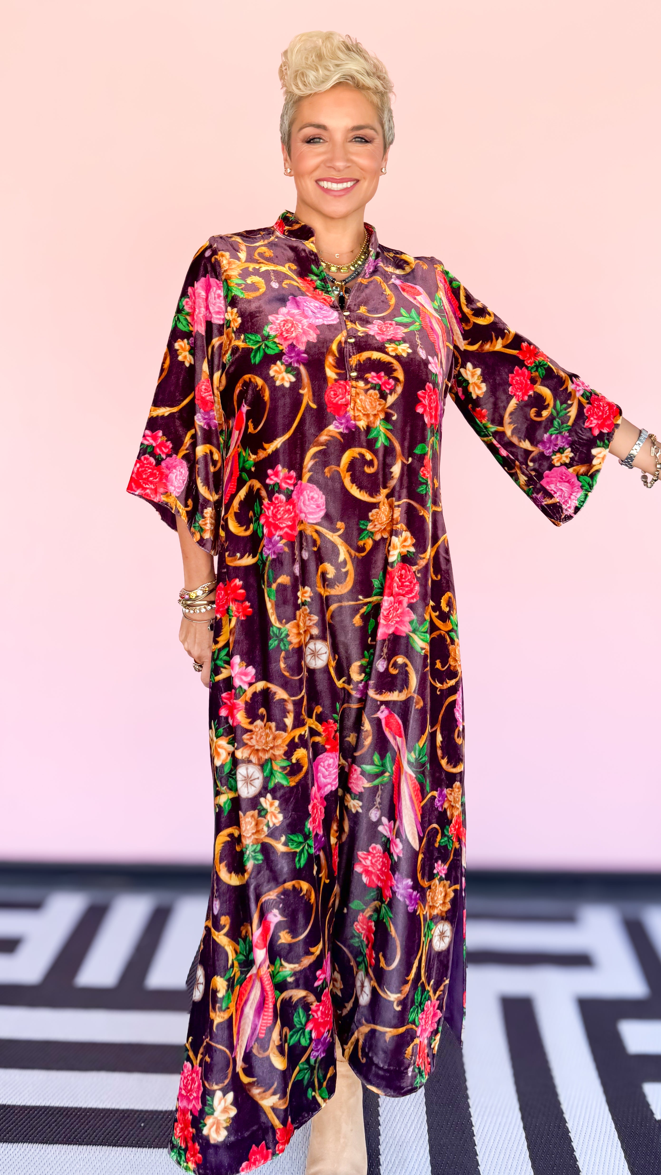 Jerry Velvet V-neck Midi Dress