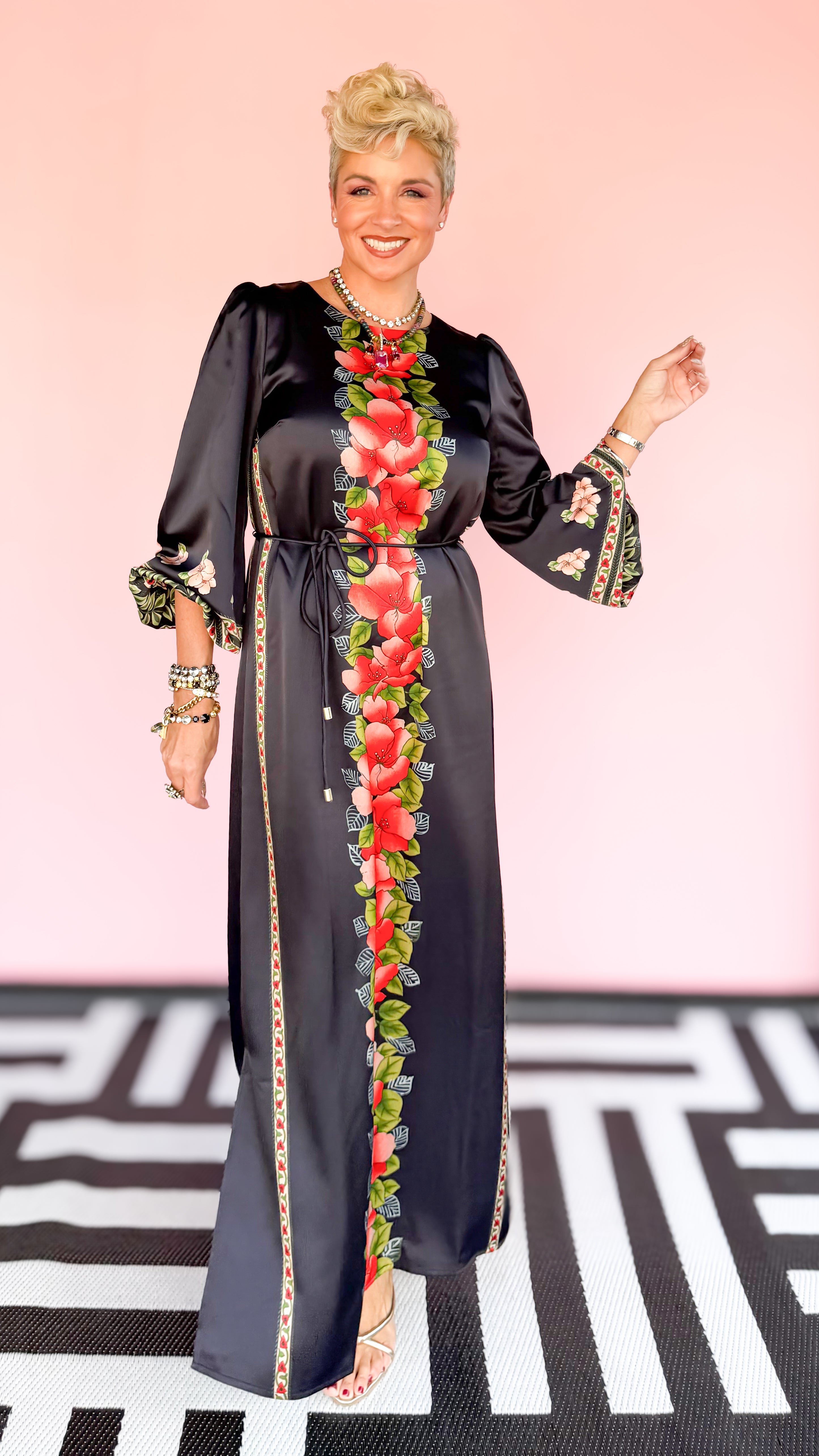 Dawn Maxi Dress Garland Stripe