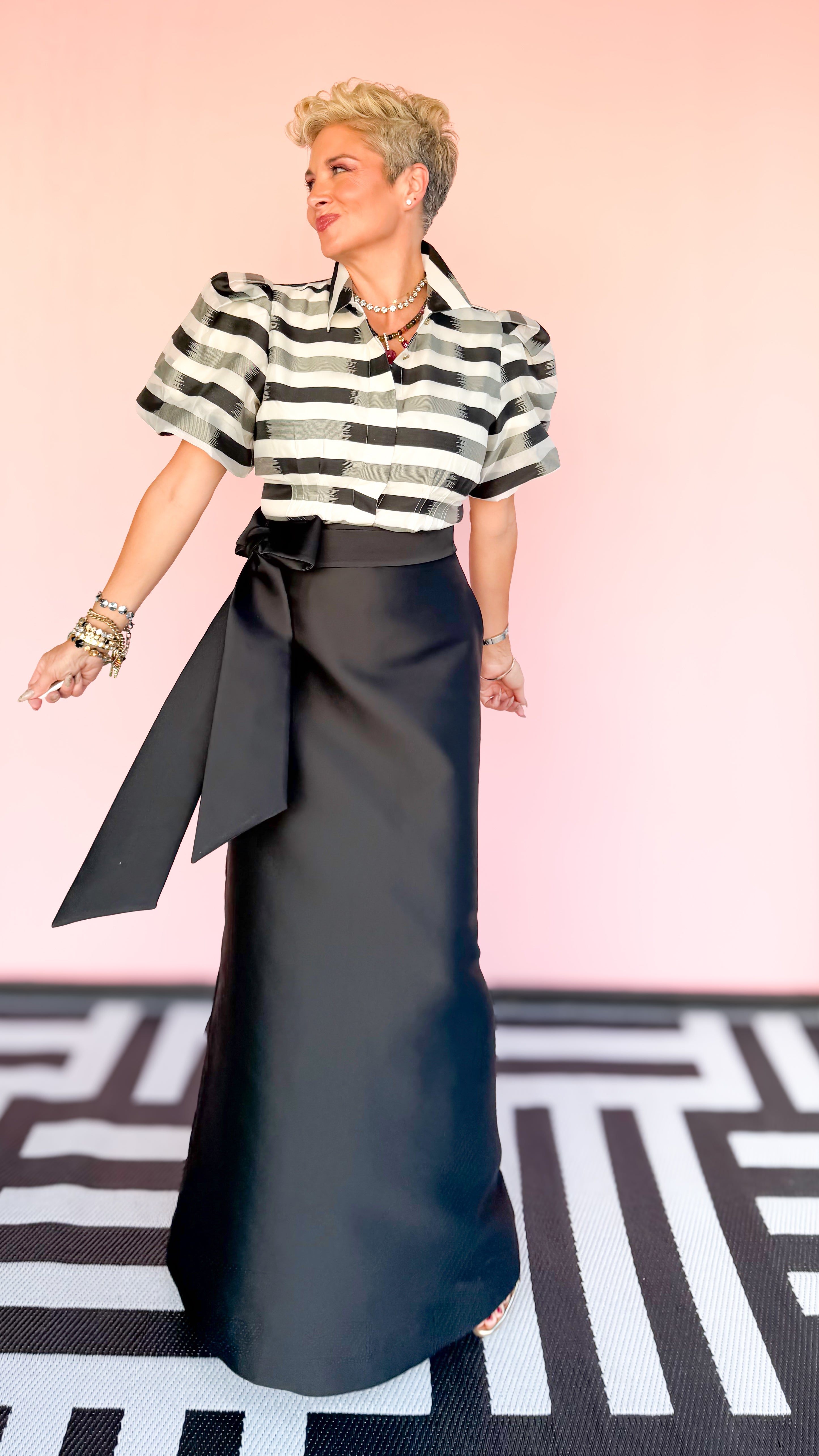 Audrey Maxi Skirt/Midnight Black