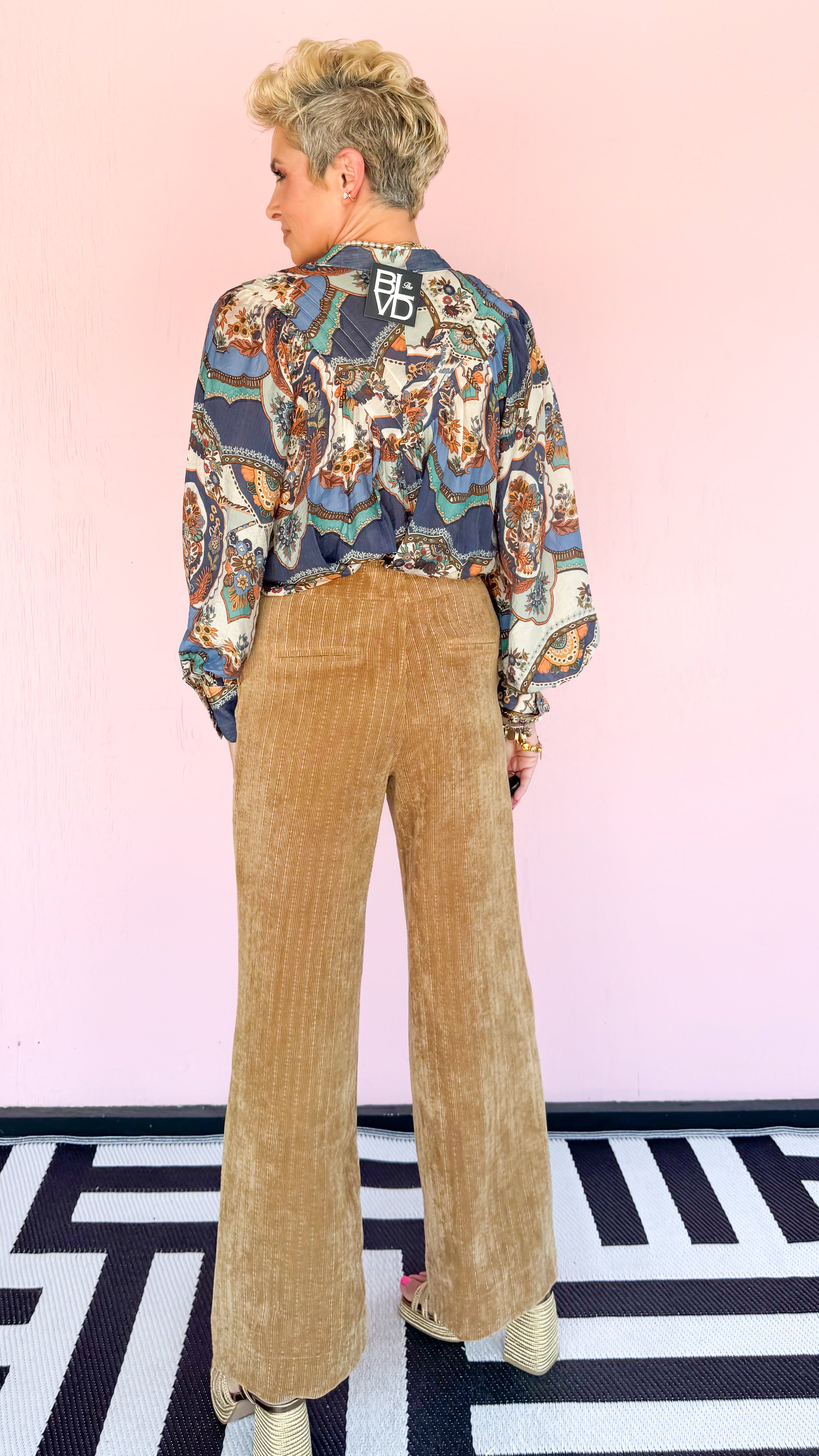 Missy Floral Blouse/Navy