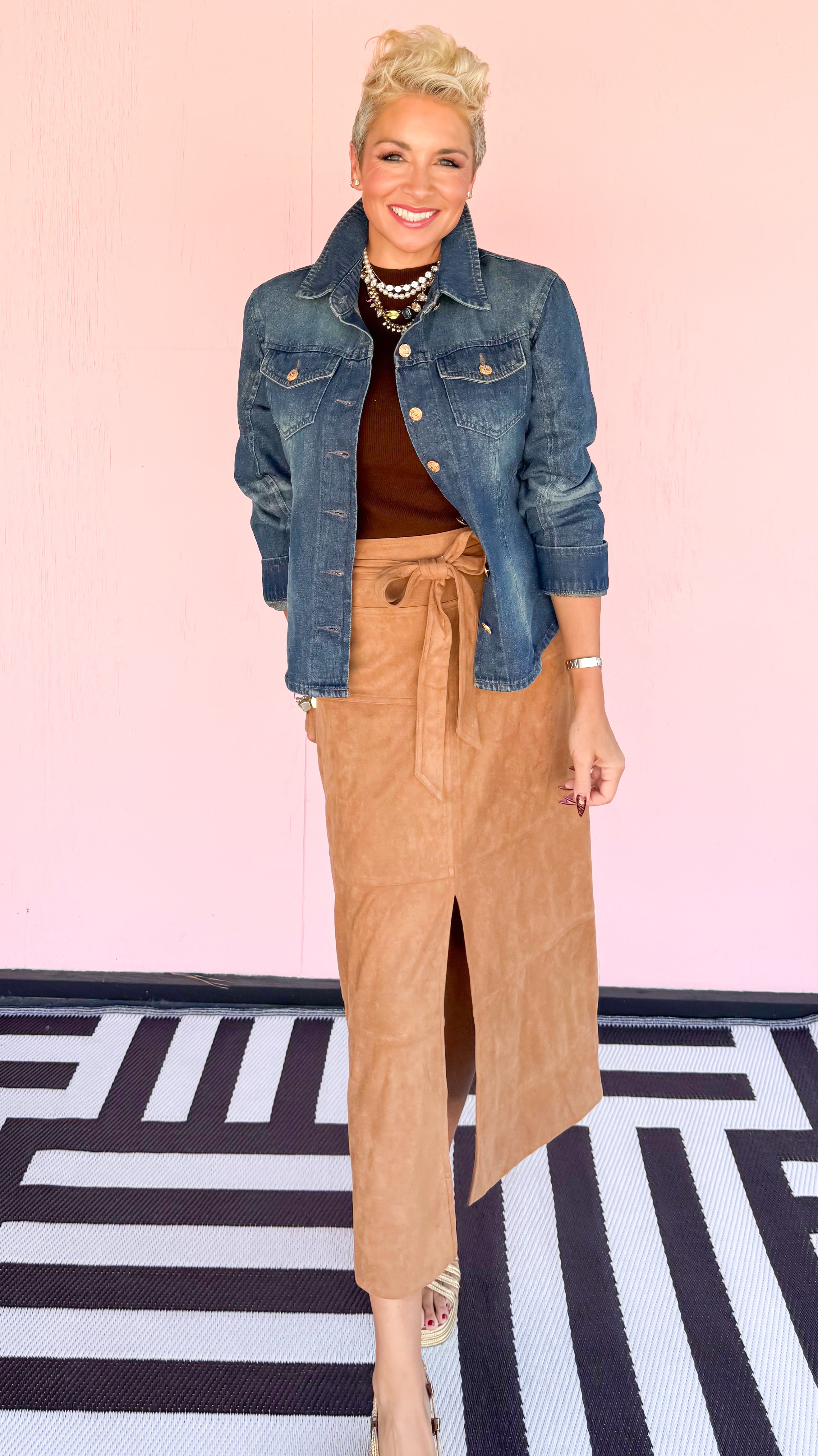Denim Jacket w/Scrunched Sleeves