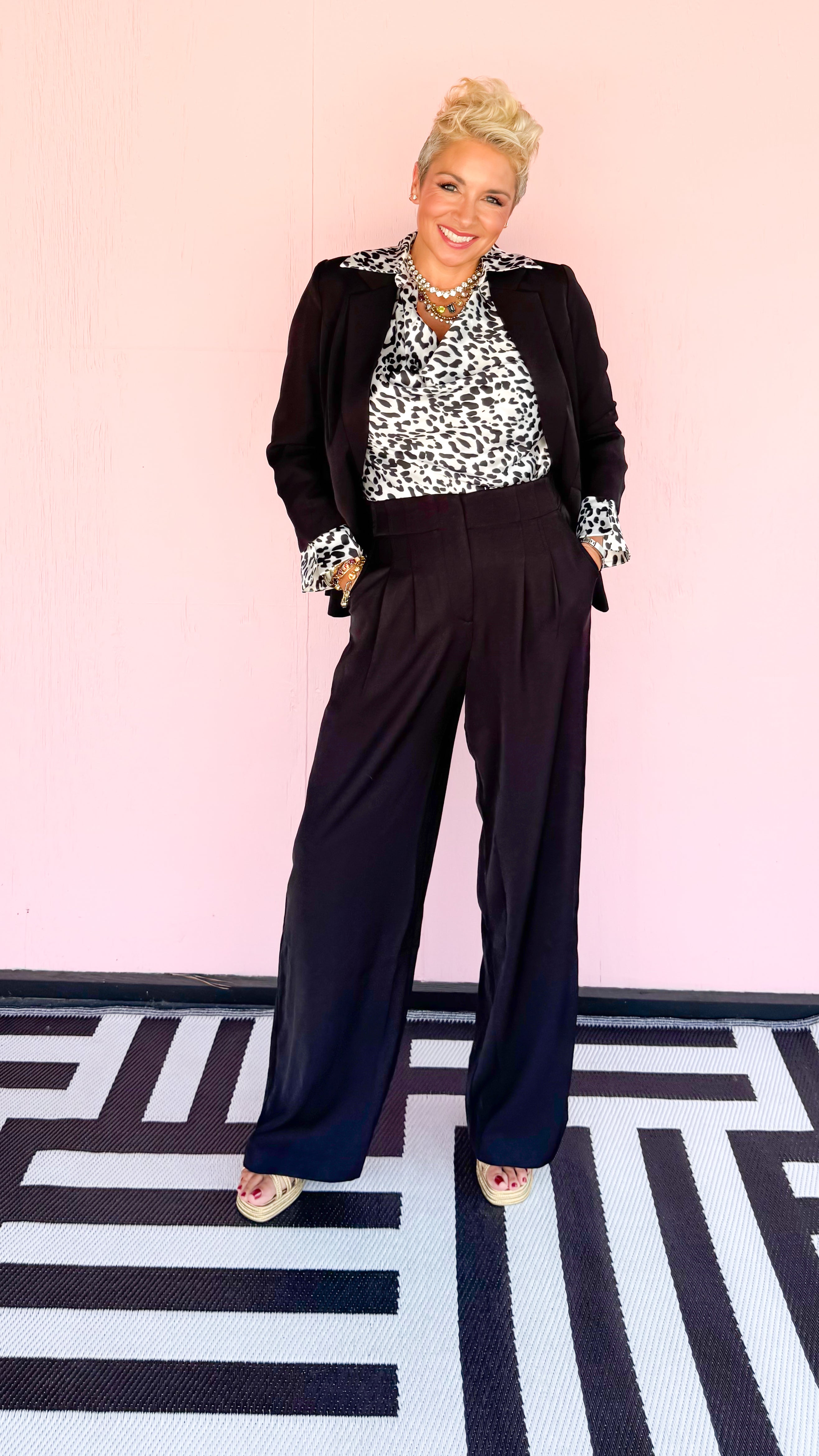 Wendy Wide Leg Pants/Black